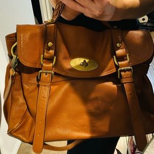 Leather messenger bag